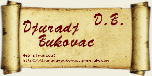 Đurađ Bukovac vizit kartica